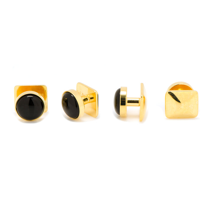 Gold and Onyx Studs Image 3