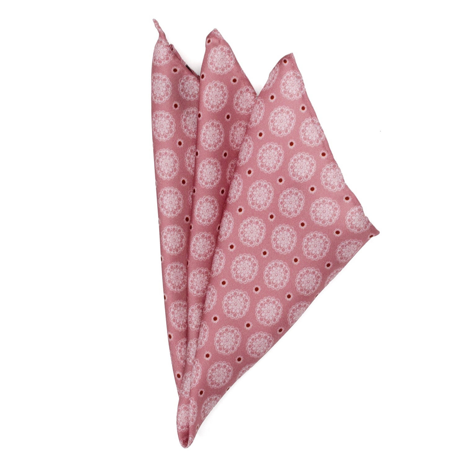 Dusty Blush Floral Motif Pocket Square Image 4