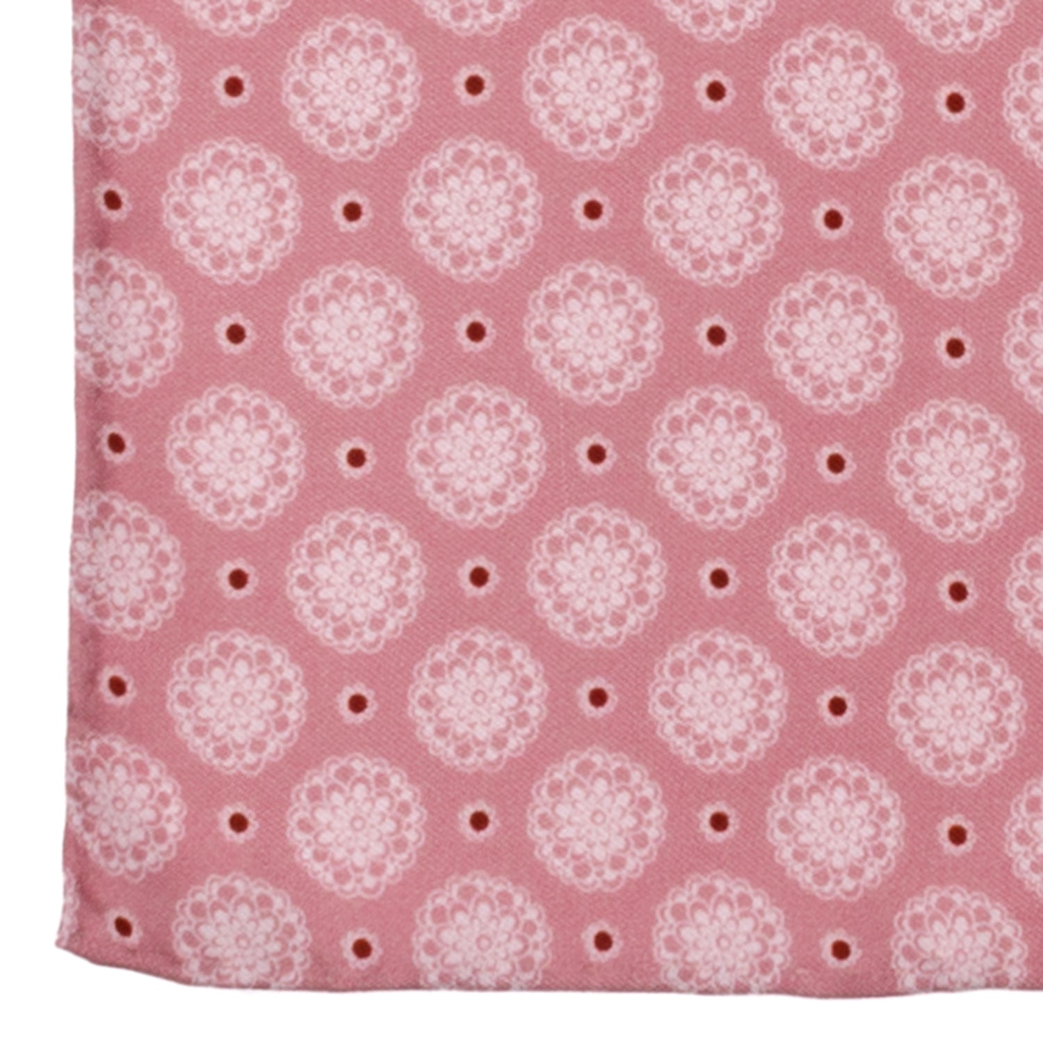 Dusty Blush Floral Motif Pocket Square Image 5