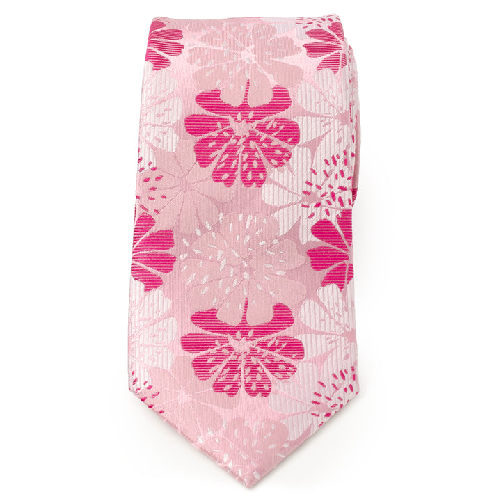 Pink Floral Men's Tie Image 3