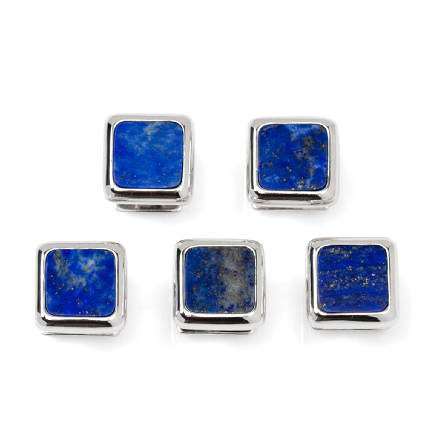 Sterling Silver and Lapis JFK Presidential Studs Image 1