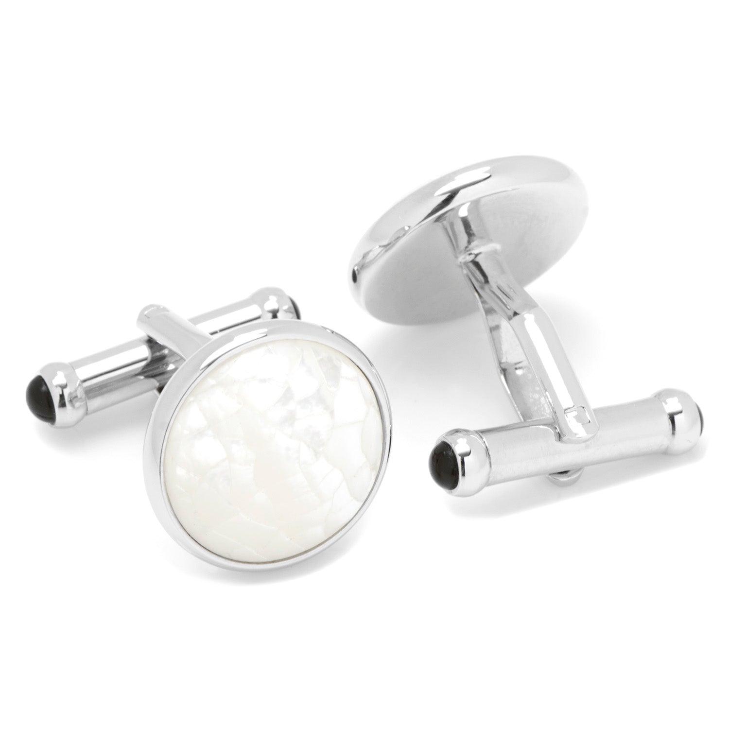 Sterling Mosaic Mother of Pearl Cufflinks Image 2