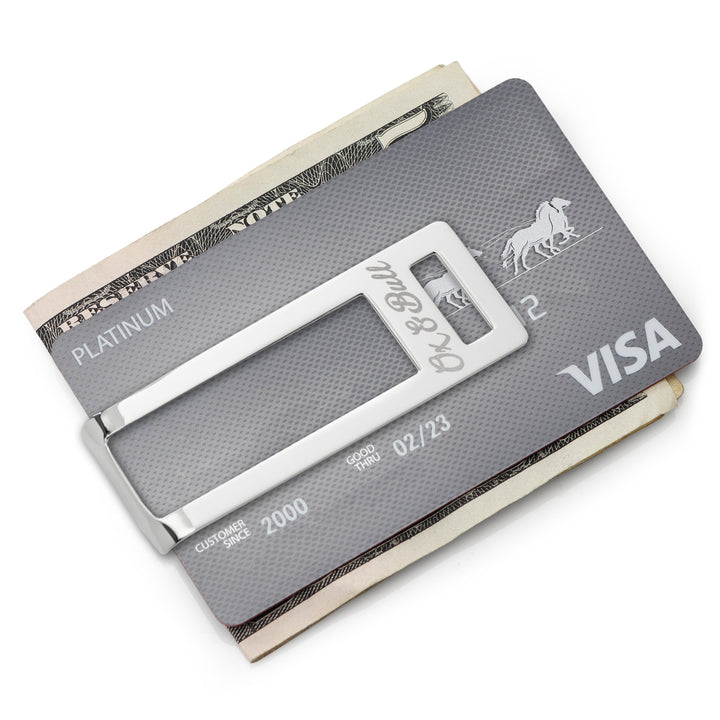 Stainless Steel Cut Out Money Clip Image 2
