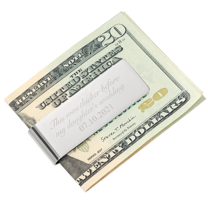 Father of Bride Wedding Date Money Clip Image 2