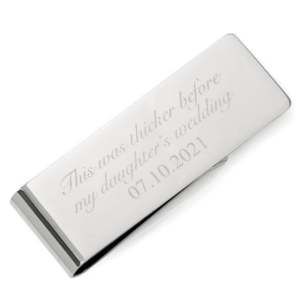 Father of Bride Wedding Date Money Clip Image 1