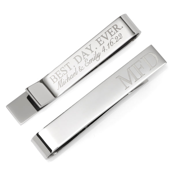 Best Day Ever Engravable Tie Bar Image 1