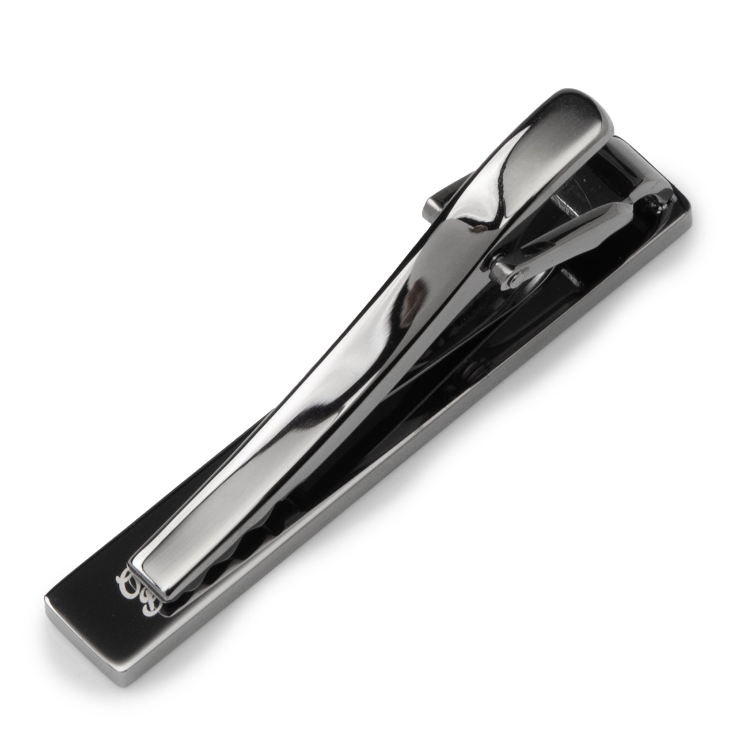 Stainless Steel Gunmetal Engravable Tie Clip Image 3