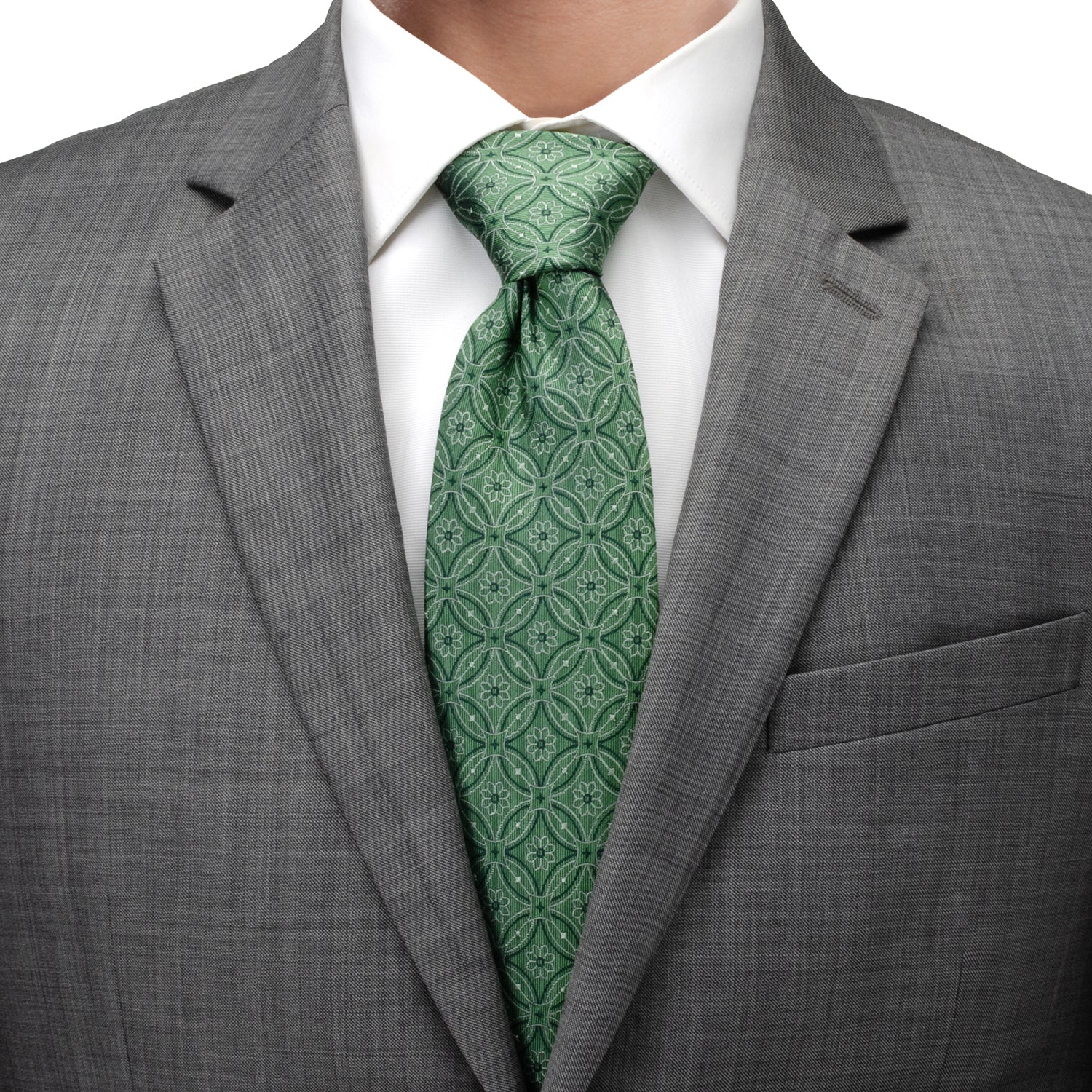 Watercress Green Tiled Men's Tie