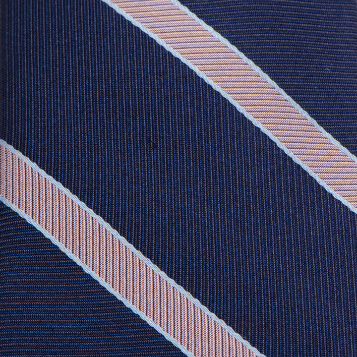 The Travis Tie (Navy Pink Stripe Men's Tie) Image 5