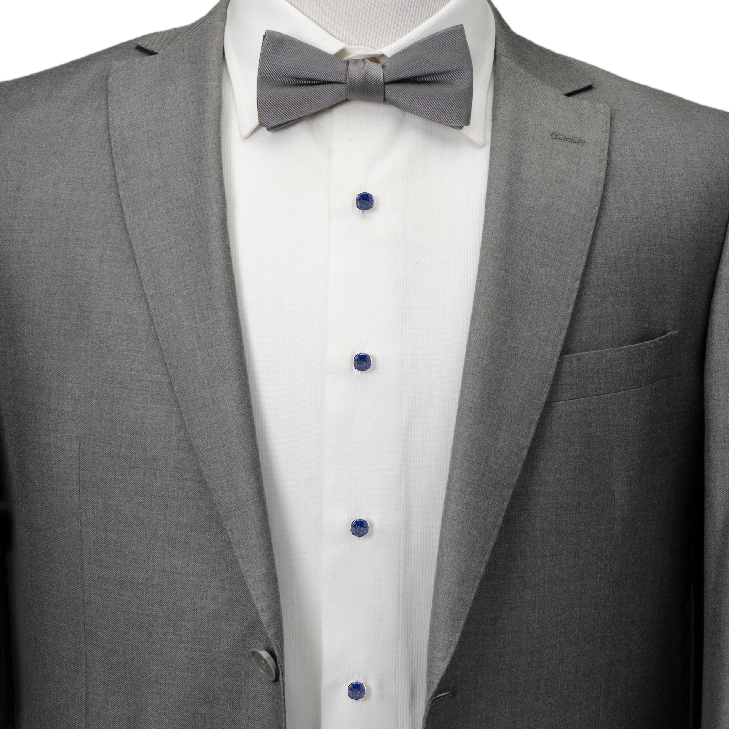 Sterling Silver Classic Formal Lapis 5-Stud Set