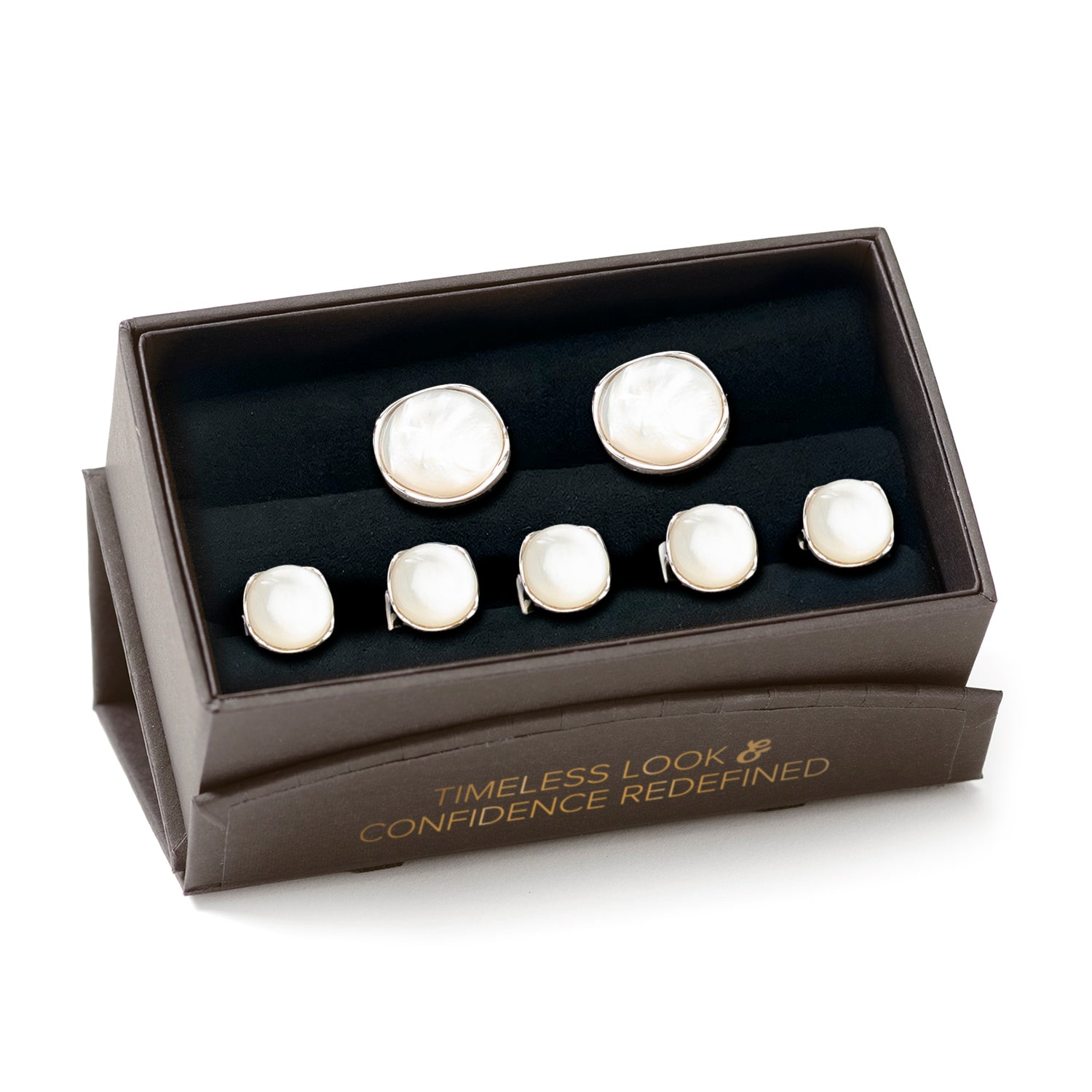 Sterling Silver Classic Formal Mother of Pearl 5-Stud Set Image 8