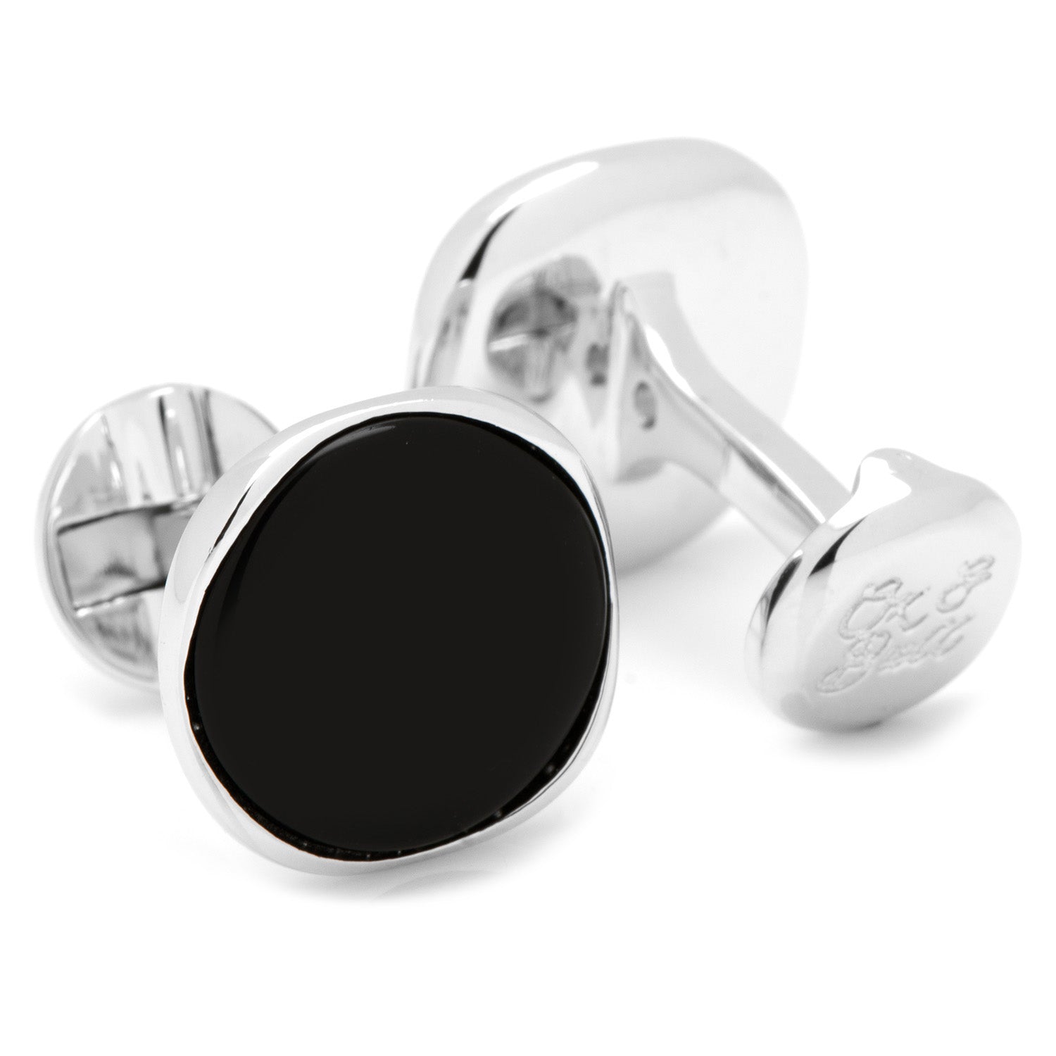 Ensemble de 5 clous d'oreilles classiques en argent sterling avec onyx