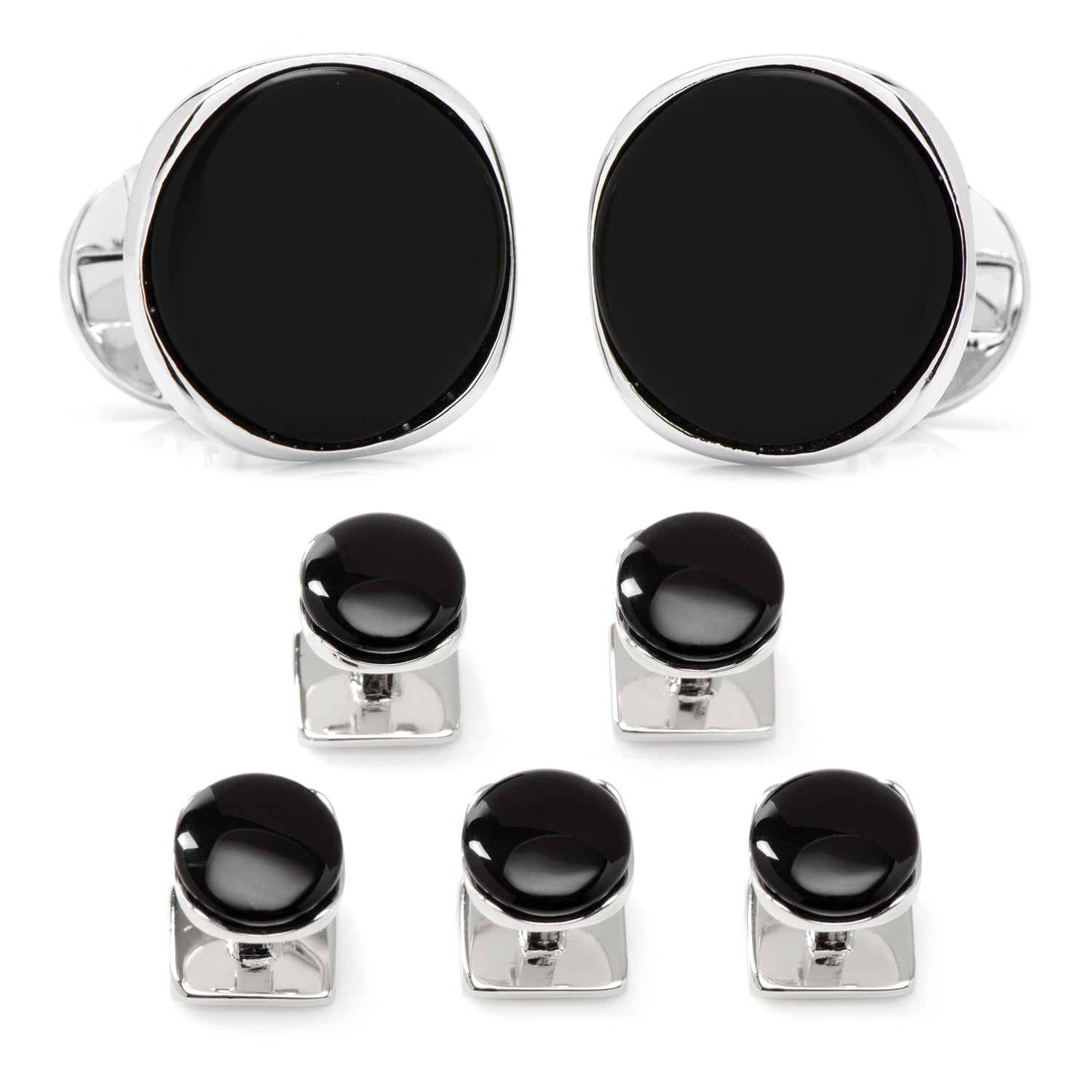 Sterling Silver Classic Formal Onyx 5-Stud Set Image 1
