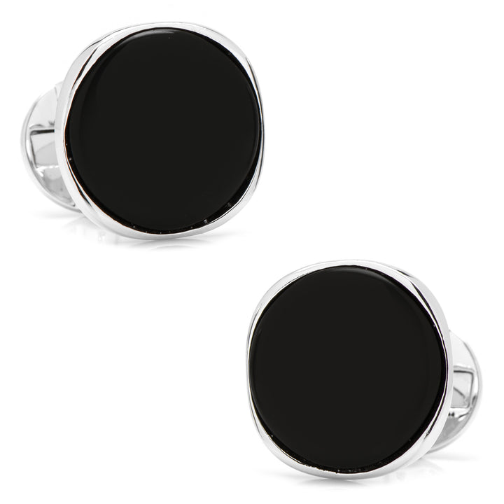 Sterling Silver Classic Formal Onyx Cufflinks Image 1