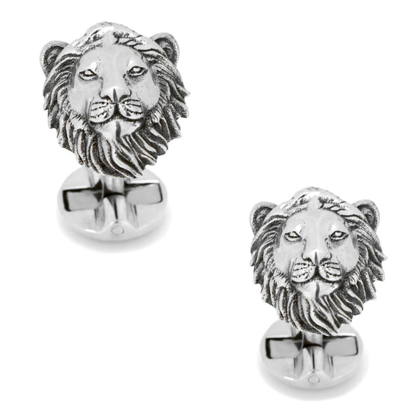 Sterling Lion Head Cufflinks Image 1