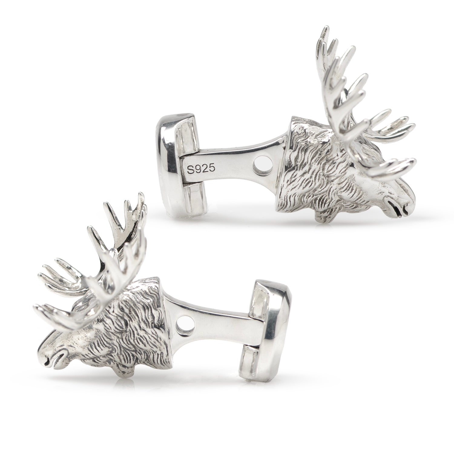 Antique Sterling Silver Moose Cufflinks Image 4