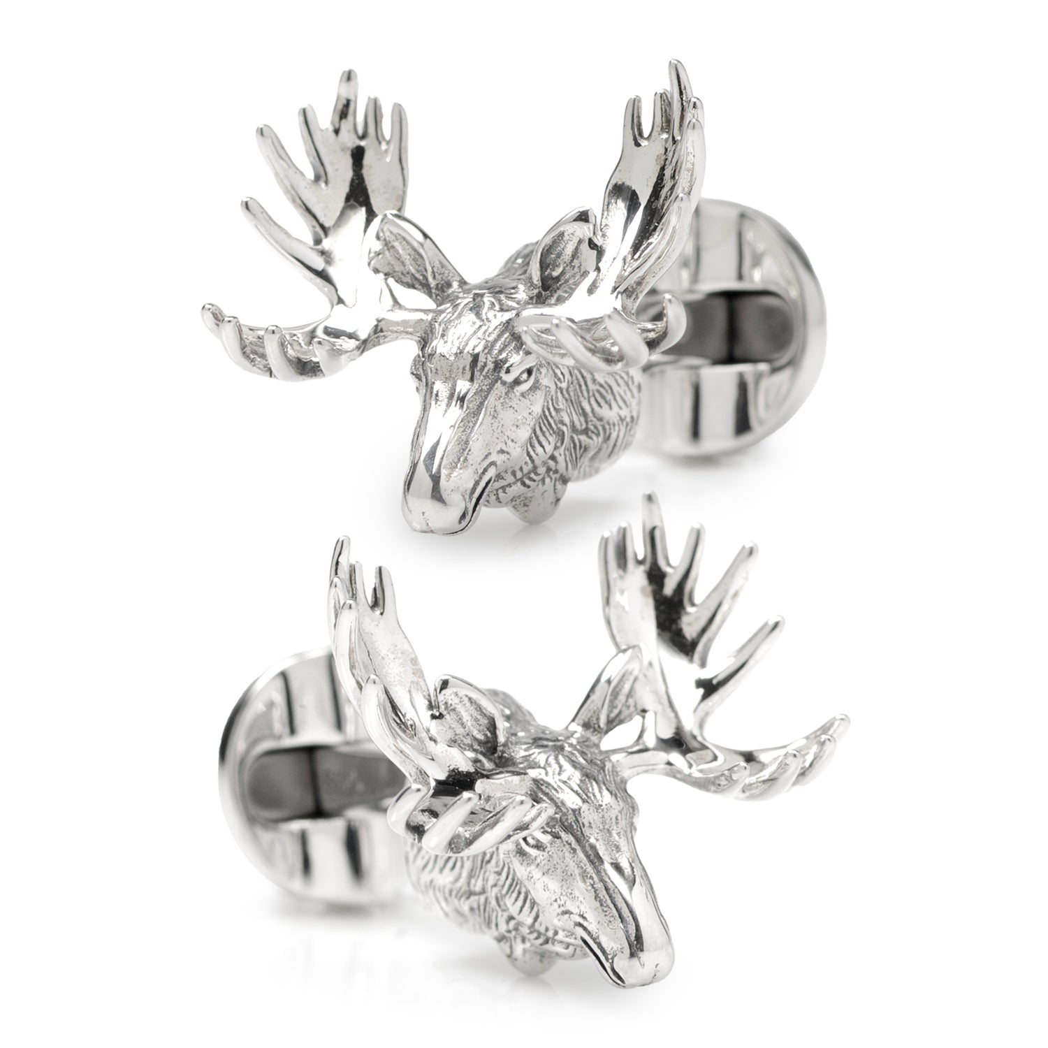 Antique Sterling Silver Moose Cufflinks Image 1