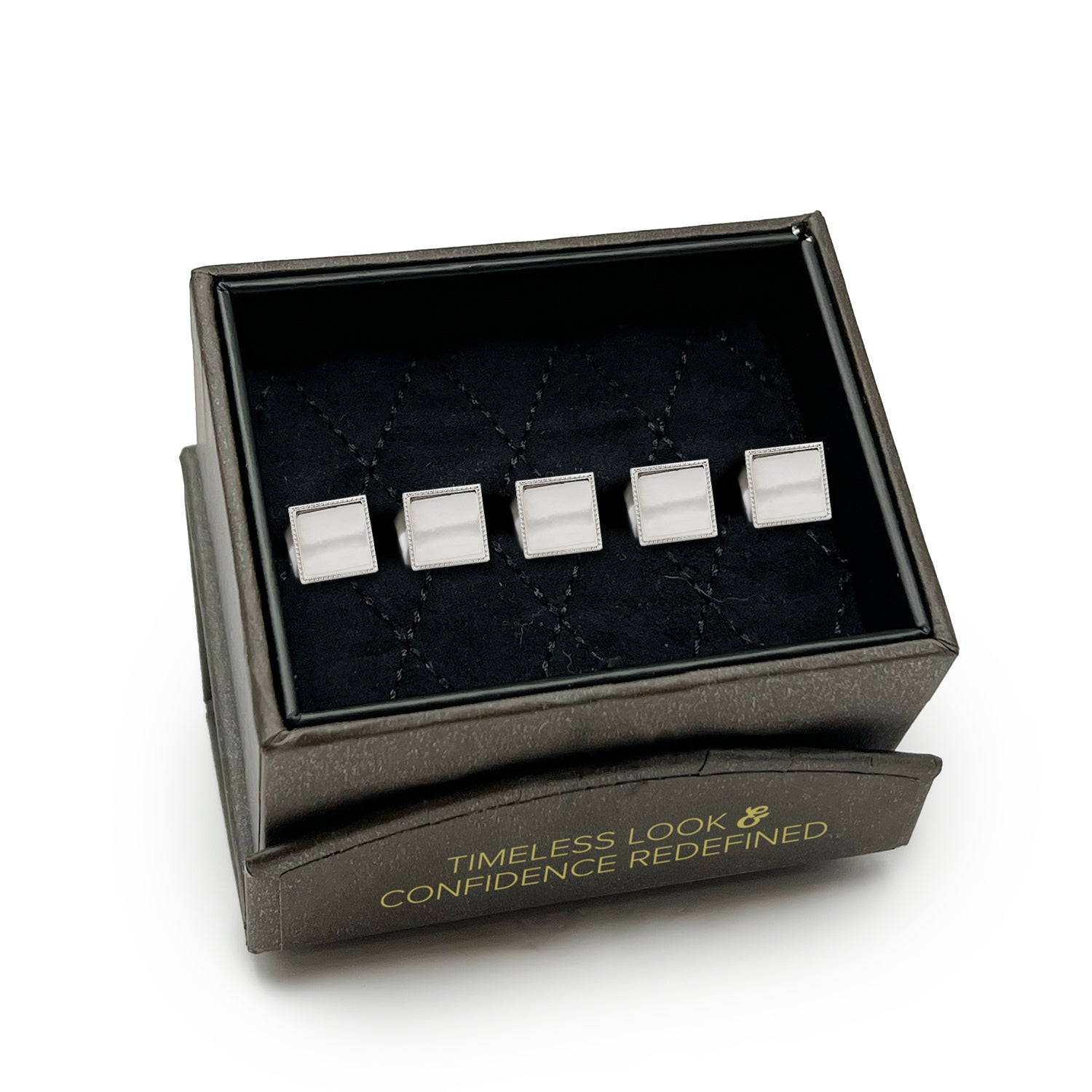 Ox and Bull - Sterling Silver Rope Square Studs Image 5