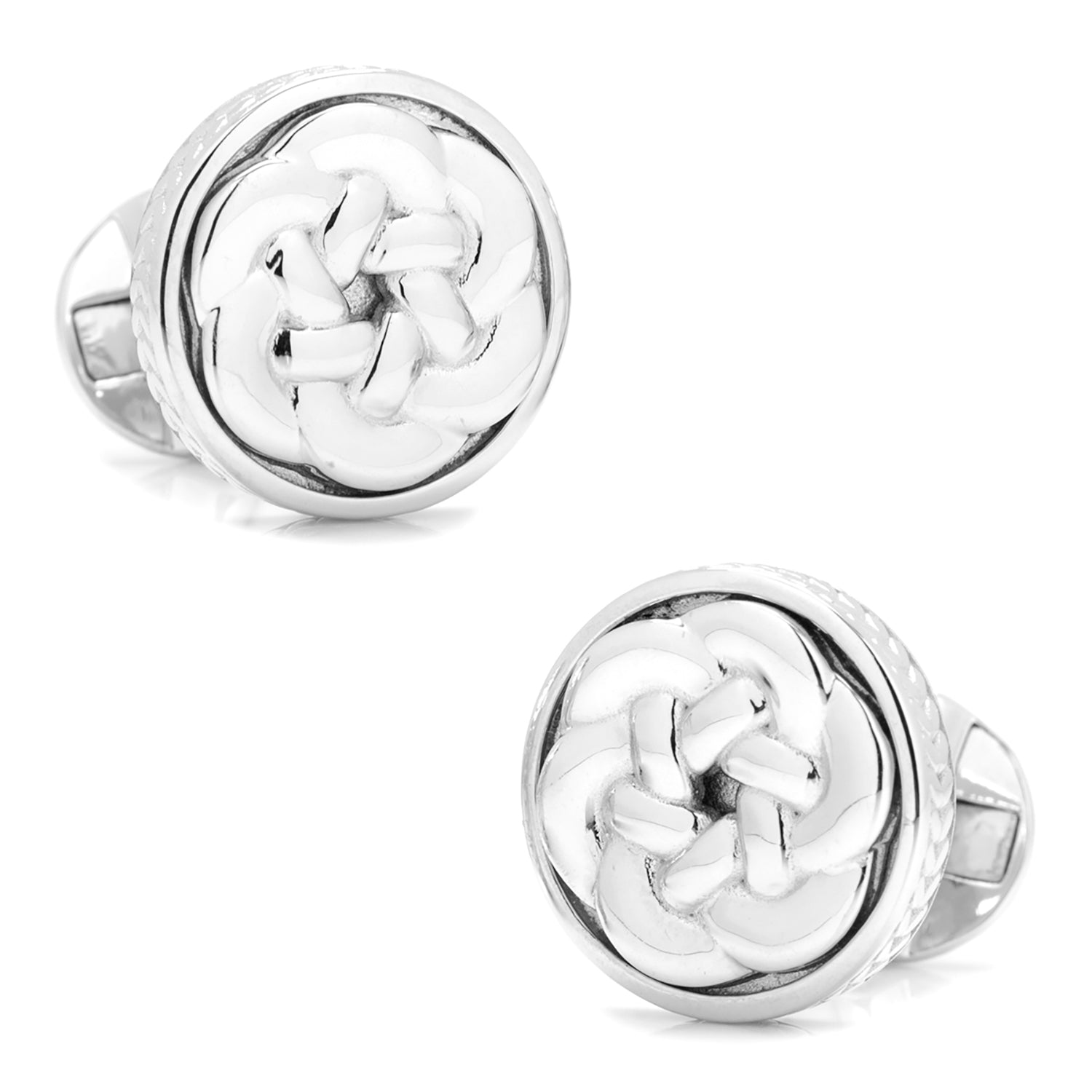 Sterling Silver Woven Cufflinks