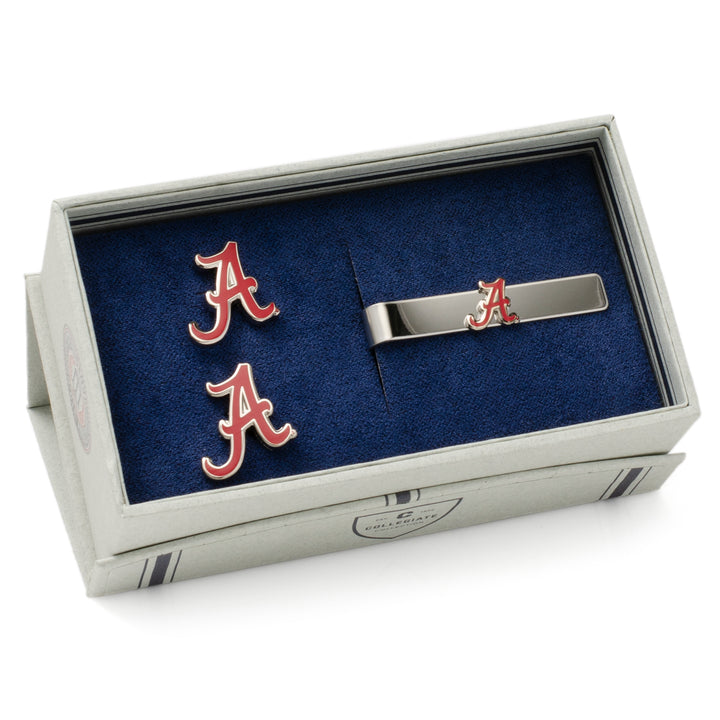 Alabama Crimson Tide Cufflinks and Tie Bar Gift Set Image 2