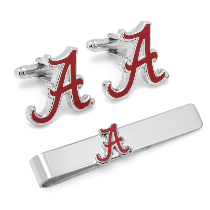 Alabama Crimson Tide Cufflinks and Tie Bar Gift Set Image 1