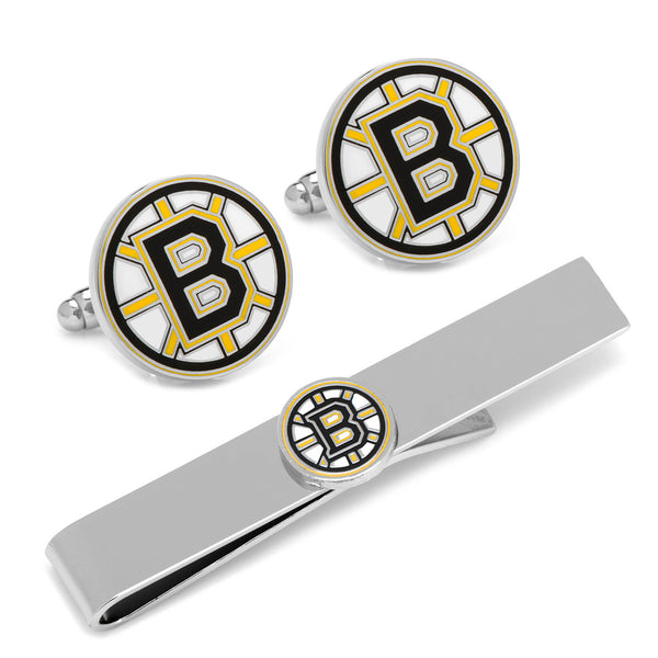 Boston Bruins Cufflinks & Tie Bar Gift Set Image 1