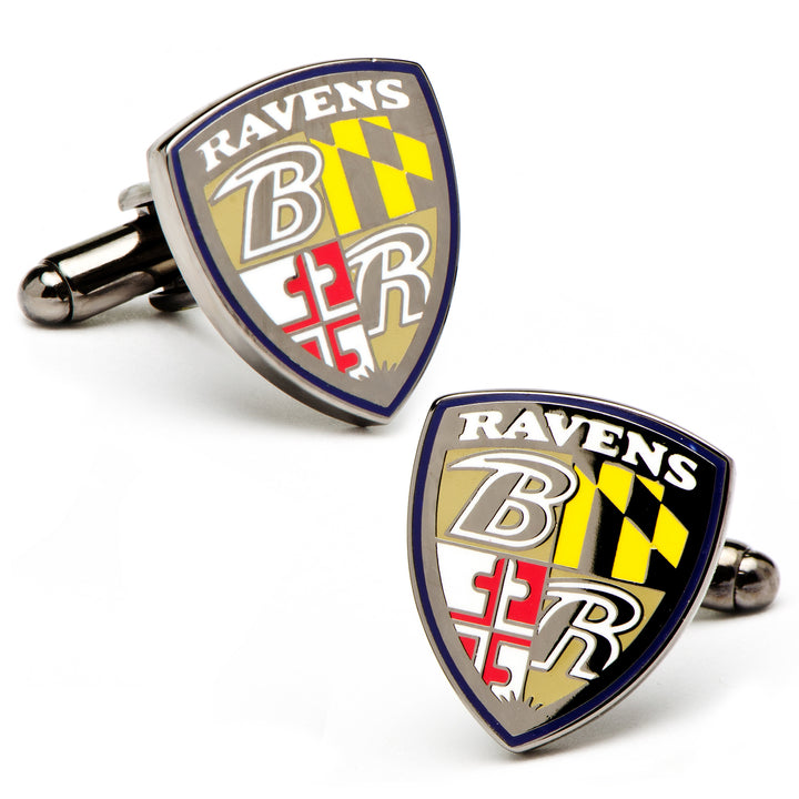 Baltimore Ravens Shield Cufflinks and Tie Bar Gift Set Image 3