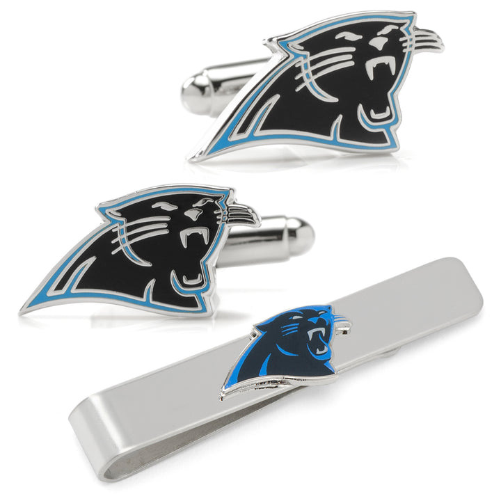 Carolina Panthers Cufflinks and Tie Bar Gift Set Image 1