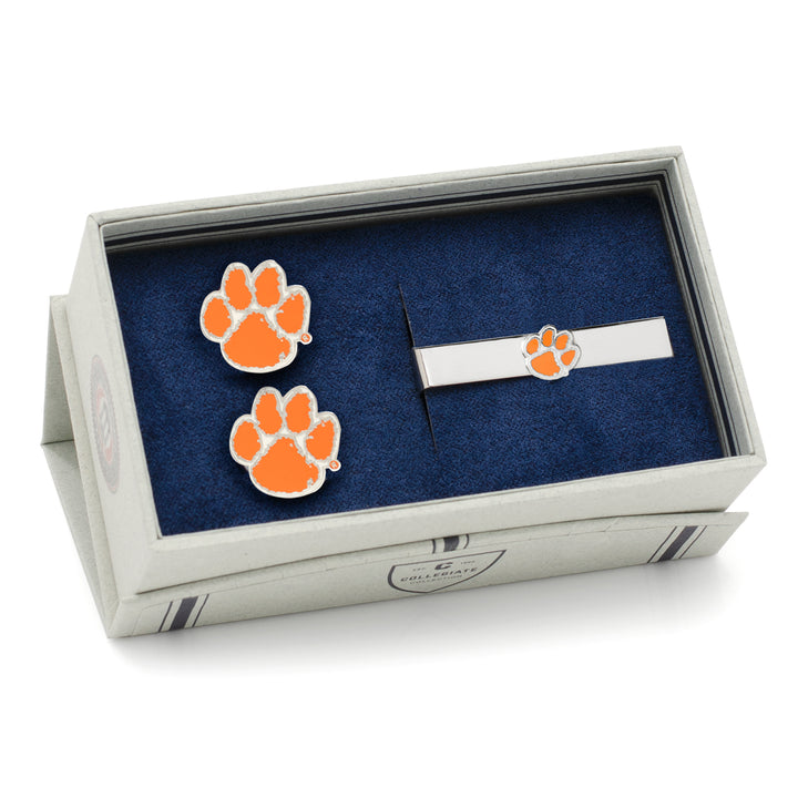 Clemson University Tigers Cufflinks & Tie Bar Gift Set Image 2