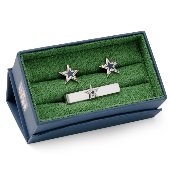 Dallas Cowboys Cufflinks and Tie Bar Gift Set Image 2