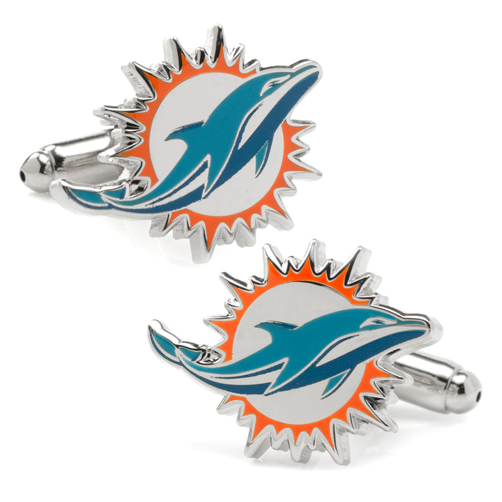 Miami Dolphins Cufflinks and Tie Bar Gift Set Image 3