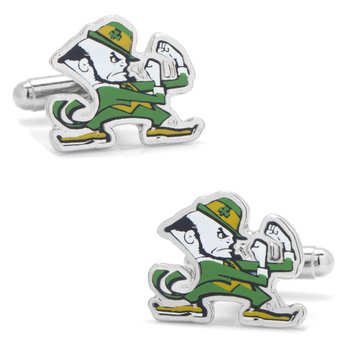 Notre Dame University Fighting Leprechaun Cufflinks Image 4