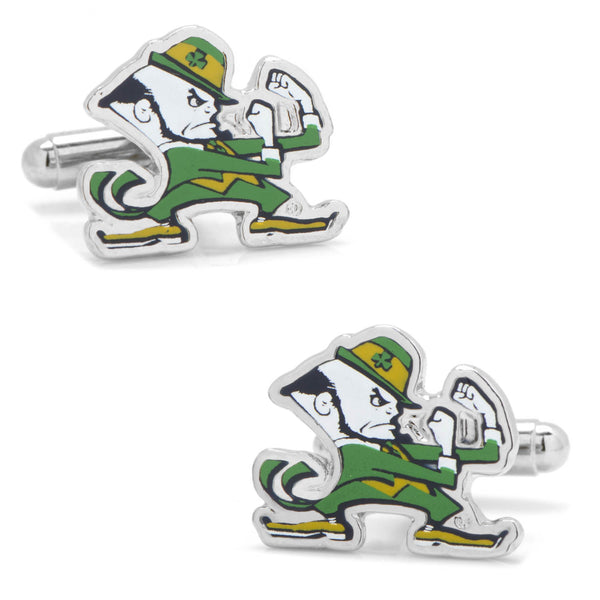 Notre Dame University Fighting Leprechaun Cufflinks Image 1
