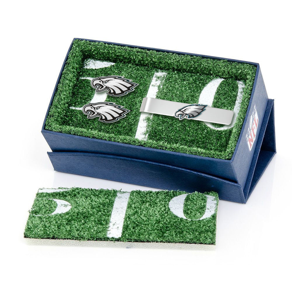 Philadelphia Eagles Cufflinks and Tie Clip Gift Set Image 4