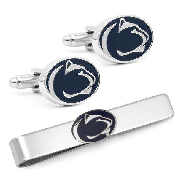 Penn State University Nittany Lions Cufflinks and Tie Bar Gift Set Image 1