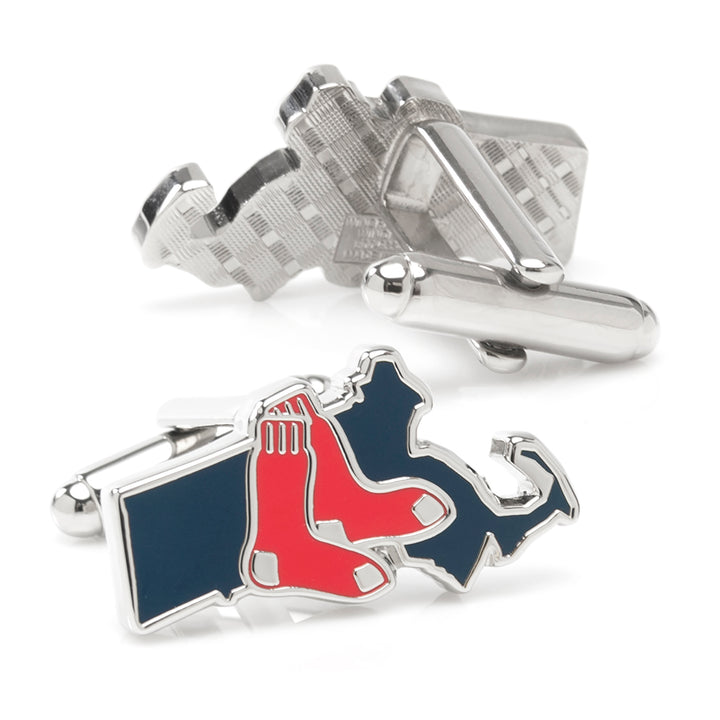 Boston Red Sox State Shaped Cufflinks Image 2