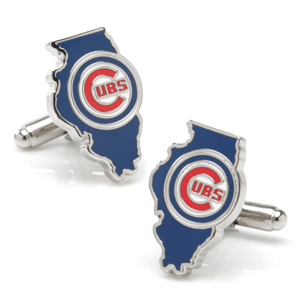 Chicago Cubs State Shaped Cufflinks Image 1