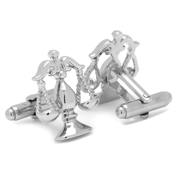 Silver Scales of Justice Cufflinks Image 2