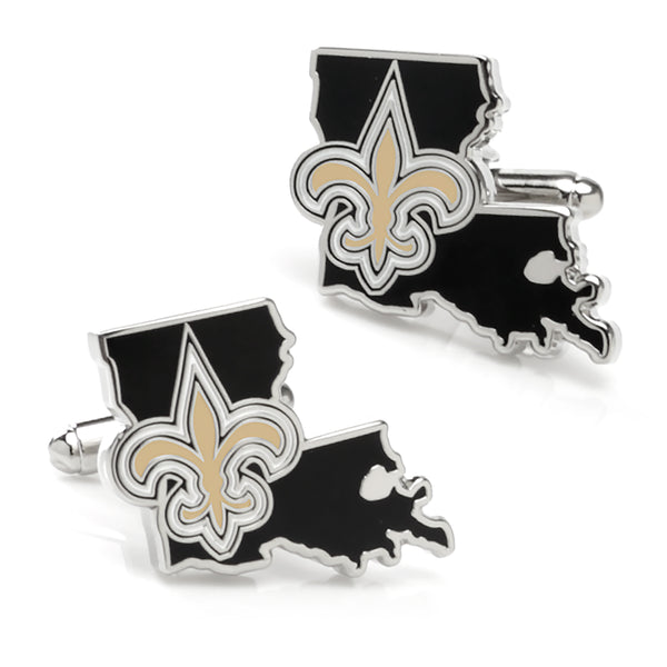 New Orleans Saints State Shaped Cufflinks Image 1