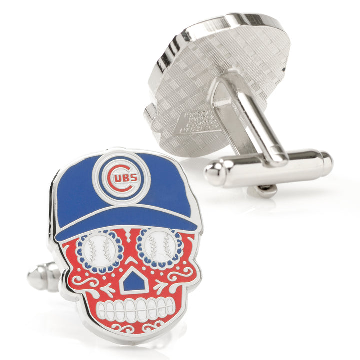 Chicago Cubs Sugar Skull Cufflinks & Lapel Pin Gift Set Image 5