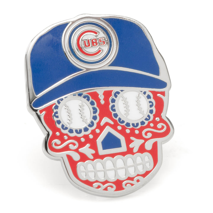 Chicago Cubs Sugar Skull Cufflinks & Lapel Pin Gift Set Image 6