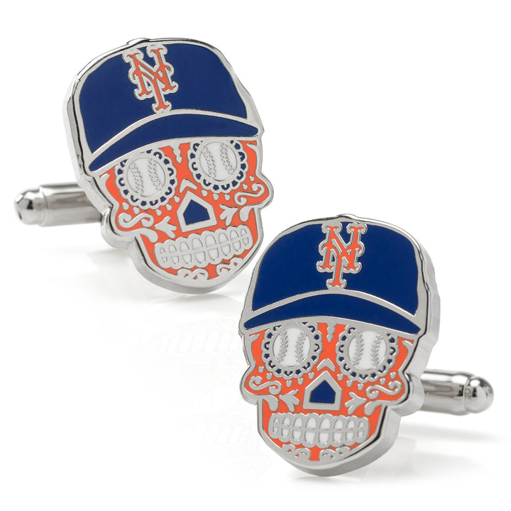 New York Mets Sugar Skull Cufflinks & Lapel Pin Gift Set Image 3
