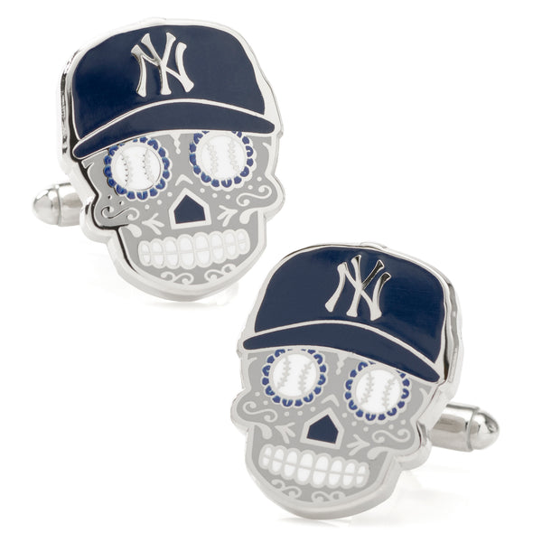 New York Yankees Sugar Skull Cufflinks Image 1