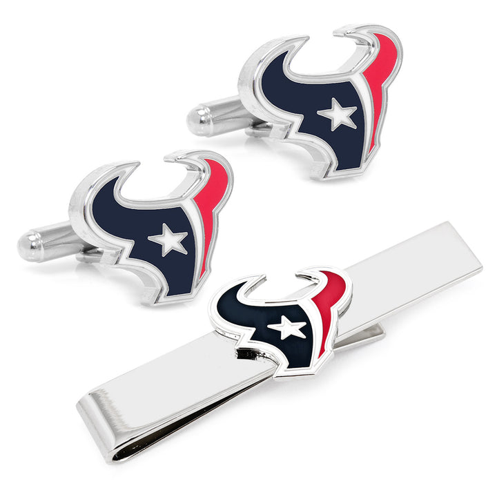 Houston Texans Cufflinks and Tie Bar Gift Set Image 1