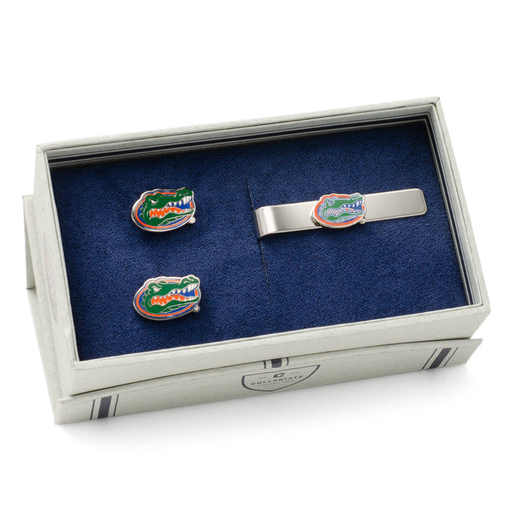University of Florida Cufflinks and Tie Bar Gift Set Image 2