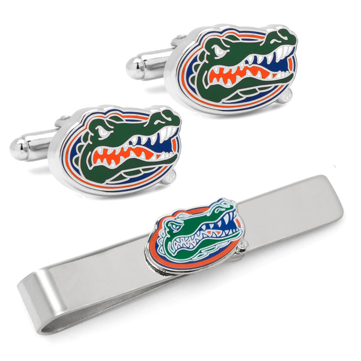 University of Florida Cufflinks and Tie Bar Gift Set Image 1