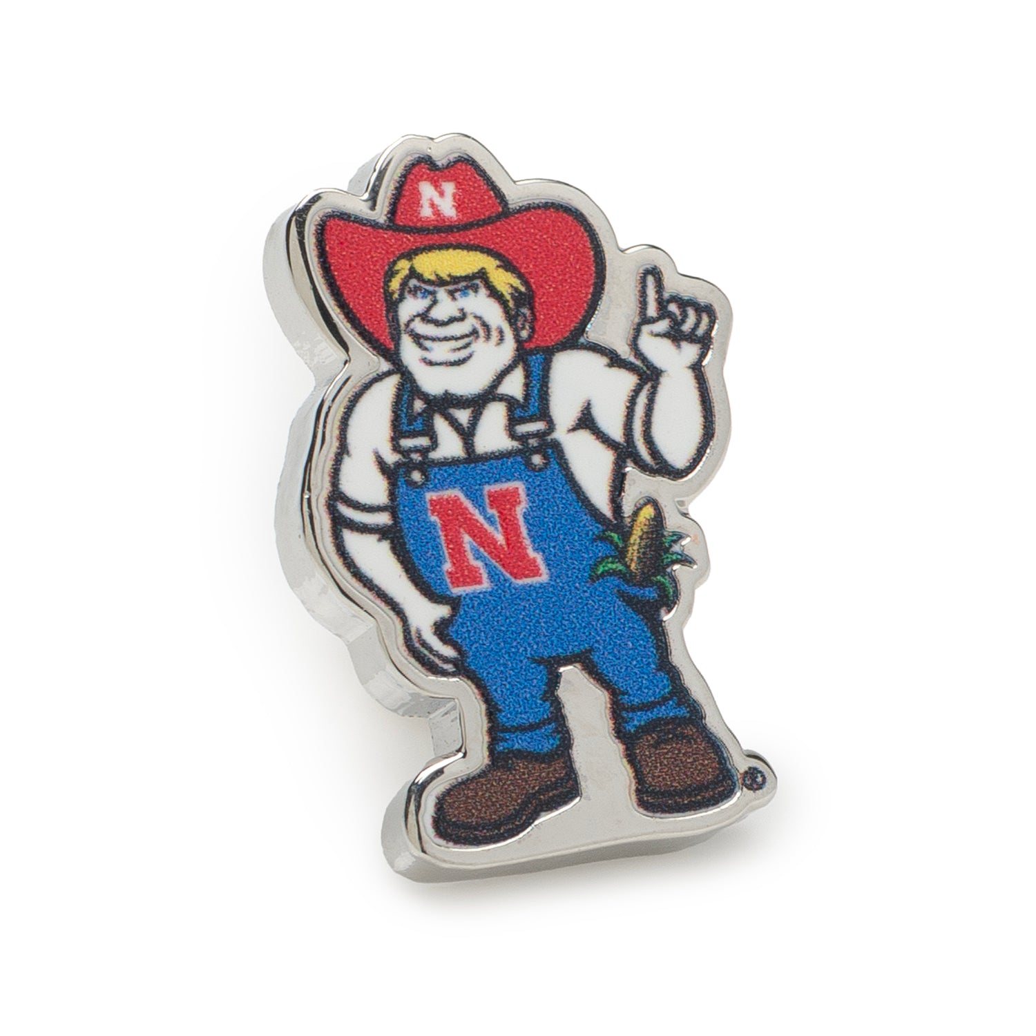 UNL Herbie Husker Mascot Lapel Pin Image 1