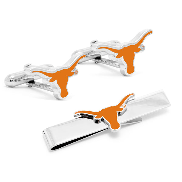 Texas Longhorns Cufflinks and Tie Bar Gift Set Image 1