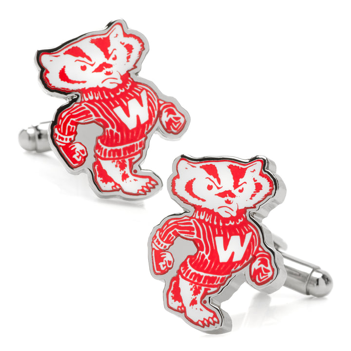Vintage University of Wisconsin Badgers Cufflinks Image 1