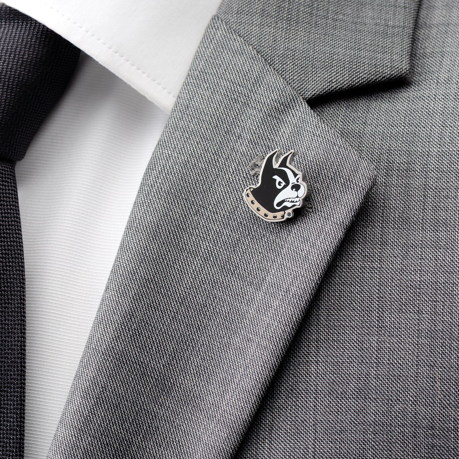 Wofford College Terrier Mascot Lapel Pin Image 2
